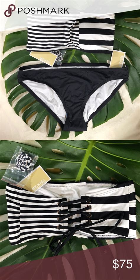 michael kors stripe bikini|Michael Kors womens Logo Stripe Classic Bikini Bottoms.